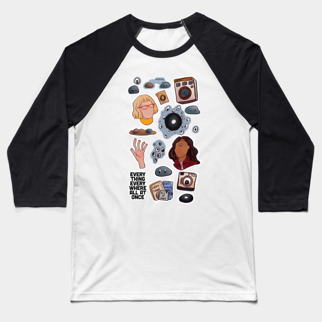 Everything Everywhere All At Once Baseball T-Shirt by mol842